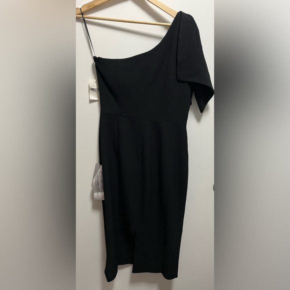 NWT Dress The Population Tiffany One-Shoulder Midi Dress Black Size Medium - Picture 13 of 16